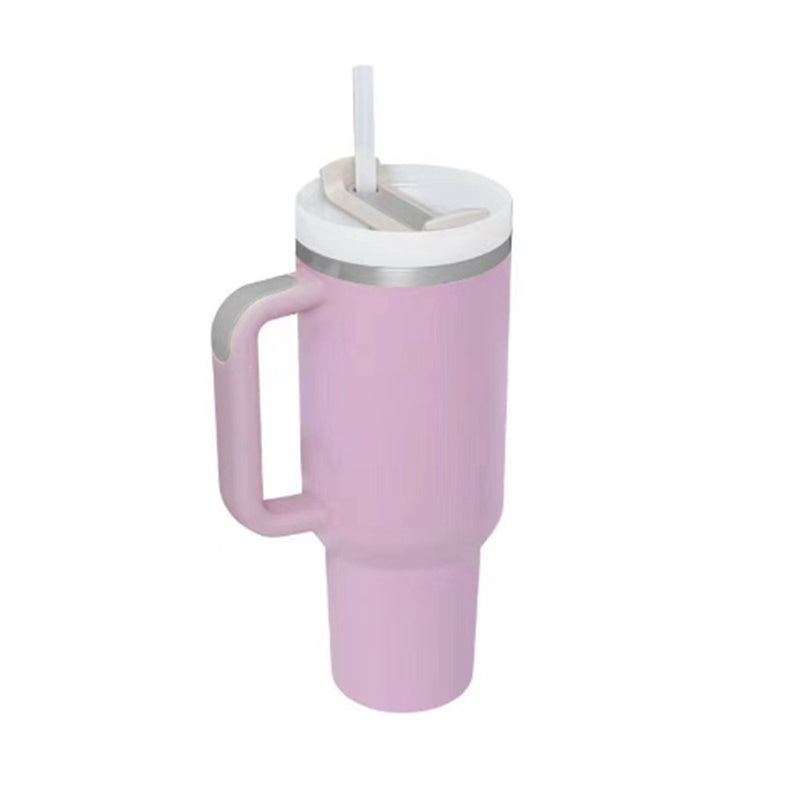 40 Oz Tumbler With Handle Straw Insulated